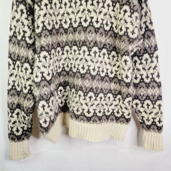 Gleneden 100% Pure Wool Heavyweight Traditional Patterned Sweater Needs Repairs - Picture 6 of 12